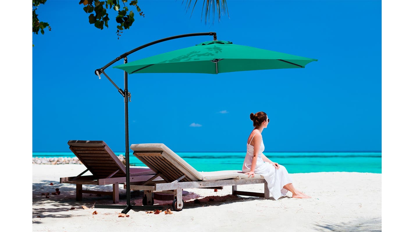 NNEKGE 3 Metre Cantilever Outdoor Umbrella with Bonus Protective Cover