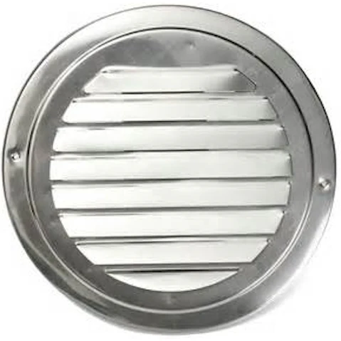 Sirius 12.5cm Stainless Steel External Fixed Louvre Wall Vent
