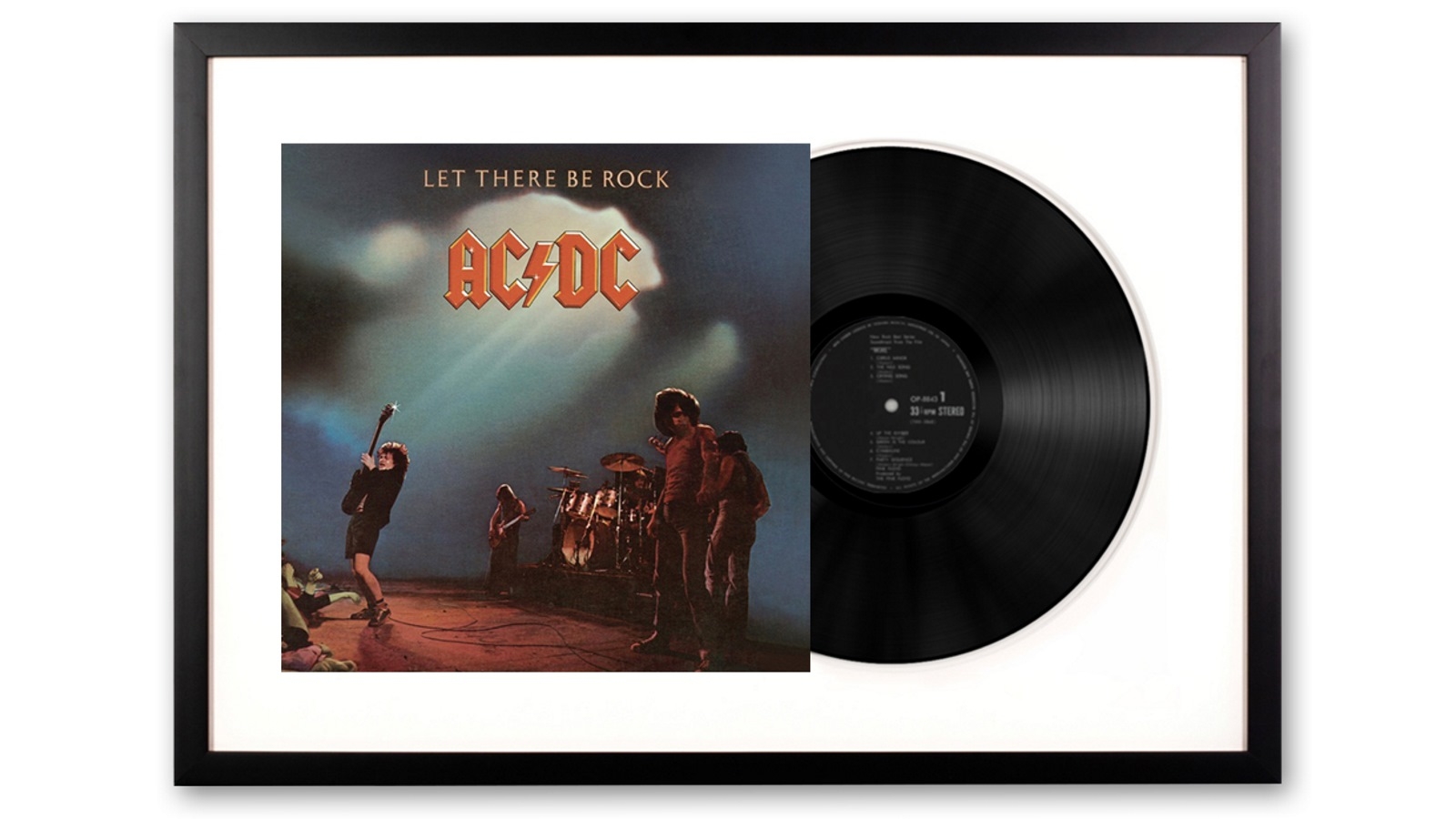 Vinyl Art Framed AC/DC Let There Be Rock Vinyl Album Art