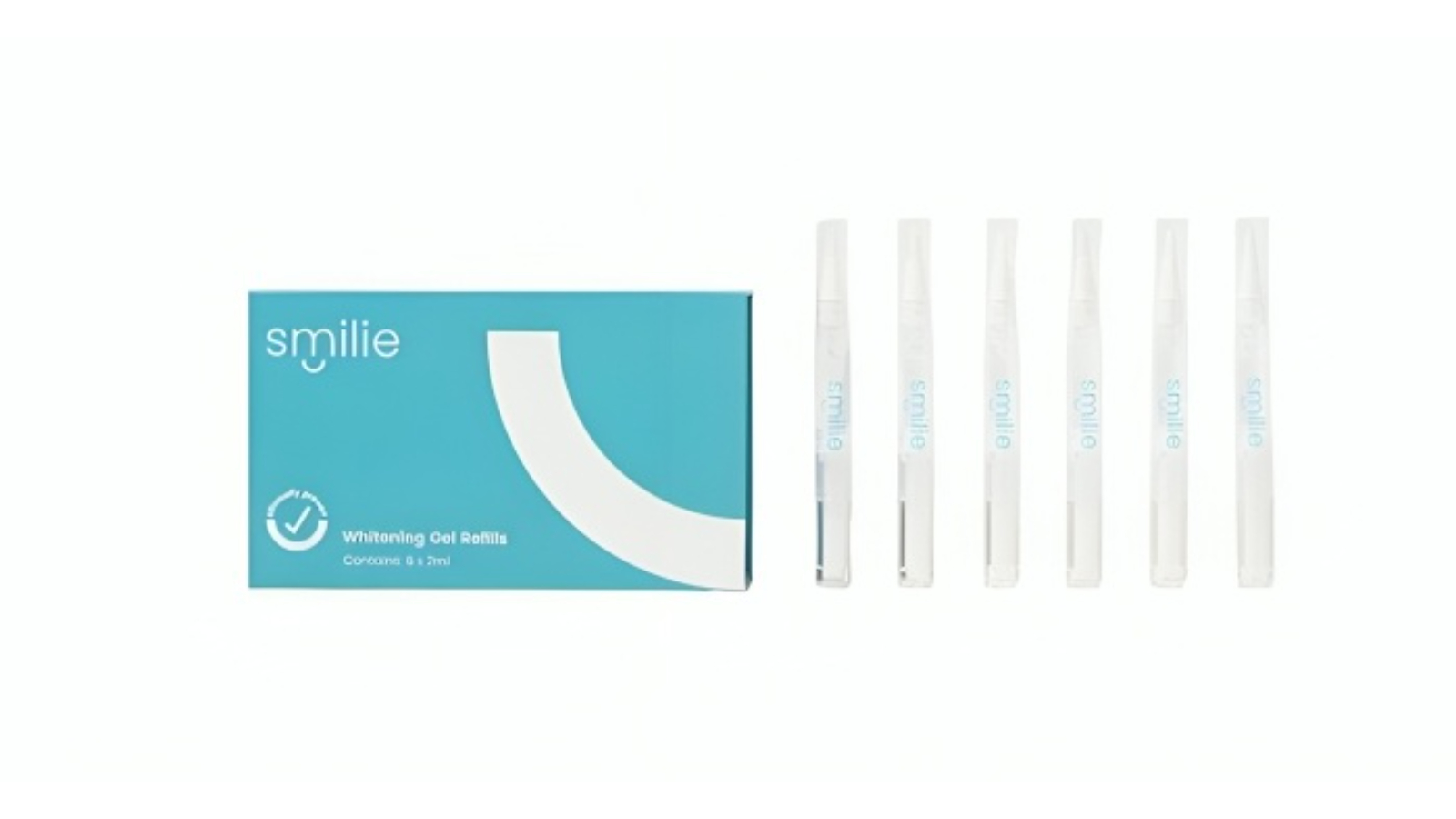 Smilie 6 Piece Pre-Filled Gel Pen Teeth Whitening Refill Pack 
