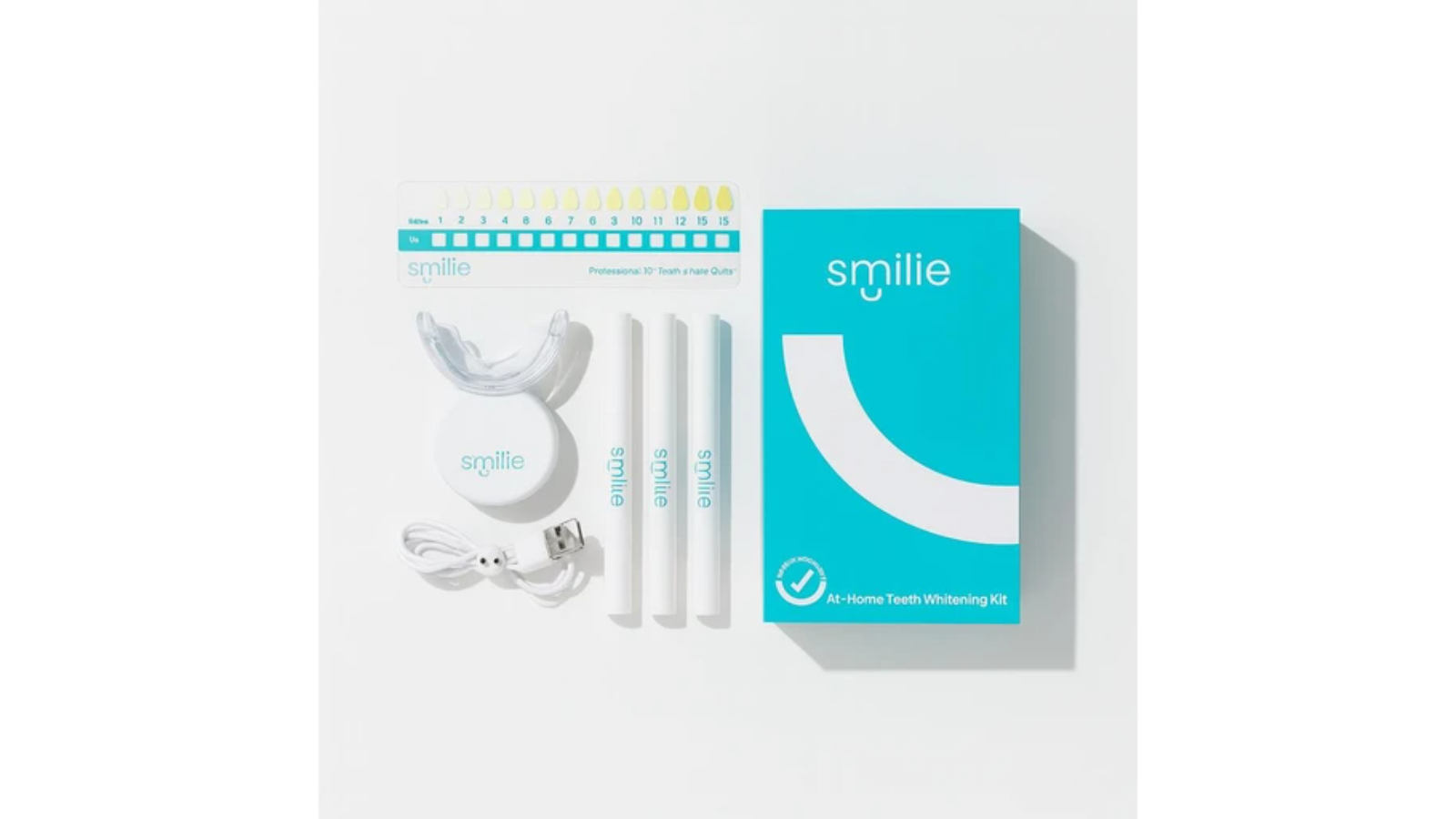 Smilie 2 Piece LED Device Boost Teeth Whitening Gel Kit - Pack of