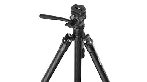SmallRig CT150 Carbon Fiber Travel Tripod Kit With Video Head | 61.8" Max Height, 3kg Load, Converts To Monopod