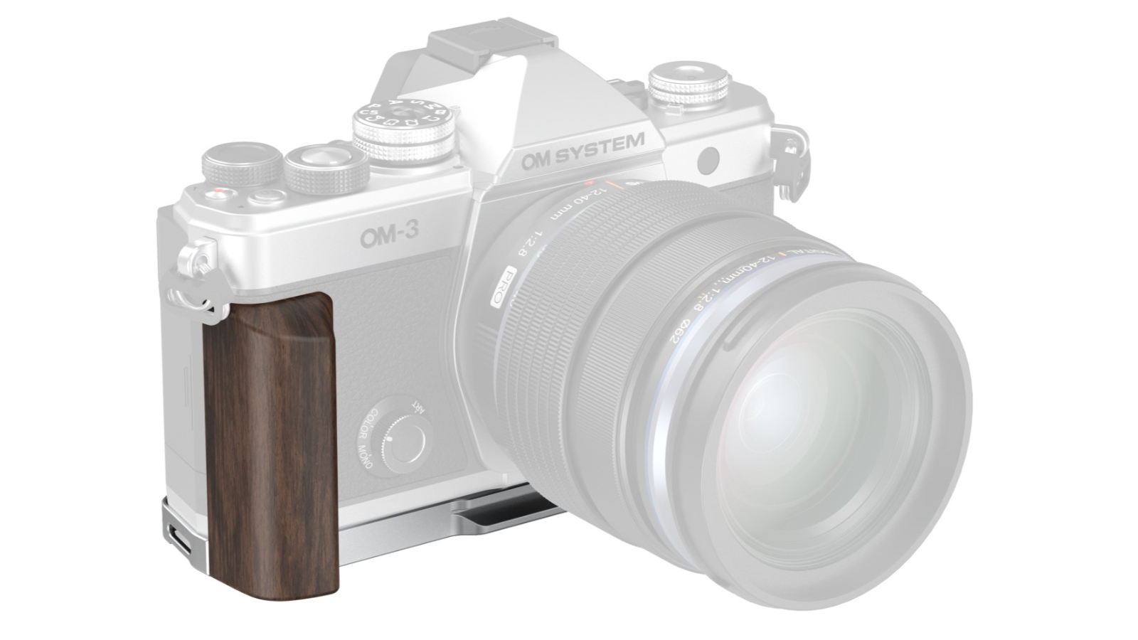 SmallRig 5563 OM-3 L-Shaped Mount Plate with Wooden Handle