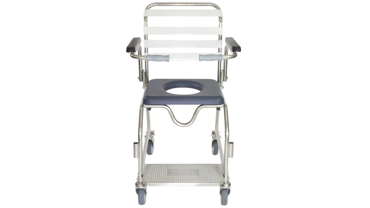 Safety and Mobility Stainless Steel Closed Loop Commode Chair