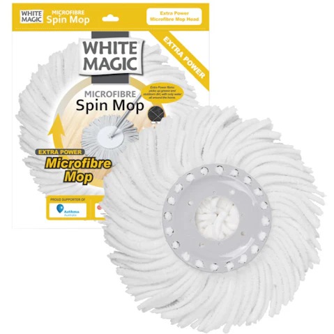 White Magic Microfibre Extra Power Mop Head