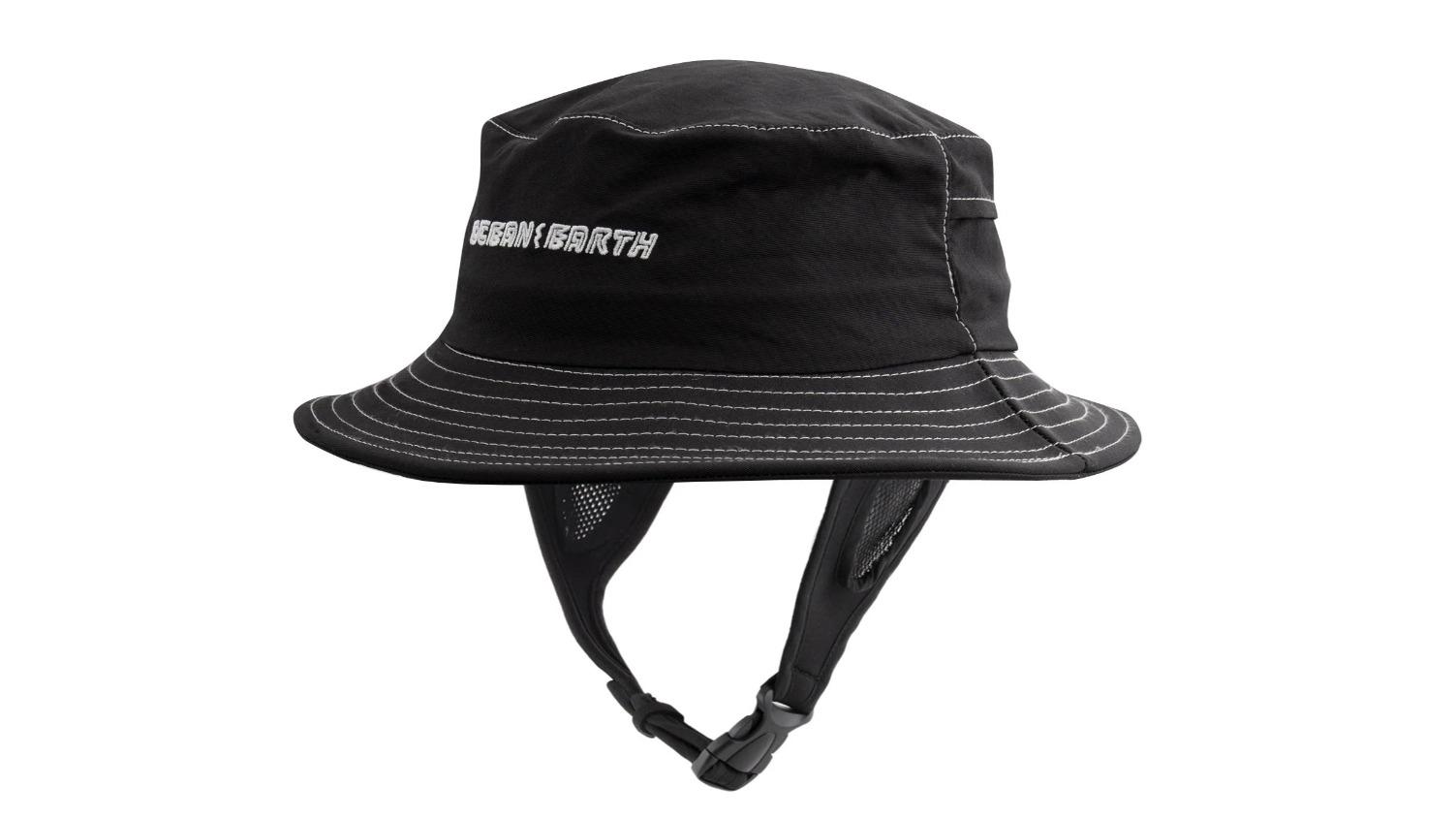 Ocean and Earth G-Land Adult Black Soft Peak Full Brim Surf Bucket Hat
