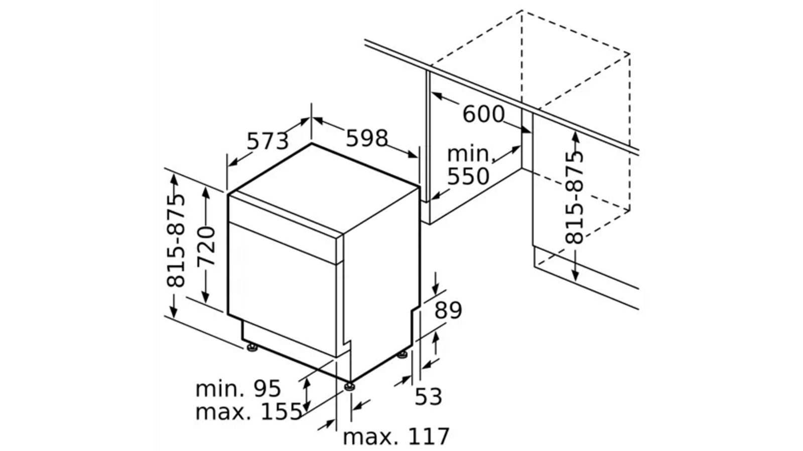 Bosch Series 6 Buildunder Dishdrawer Dishwasher Black Inox Harvey