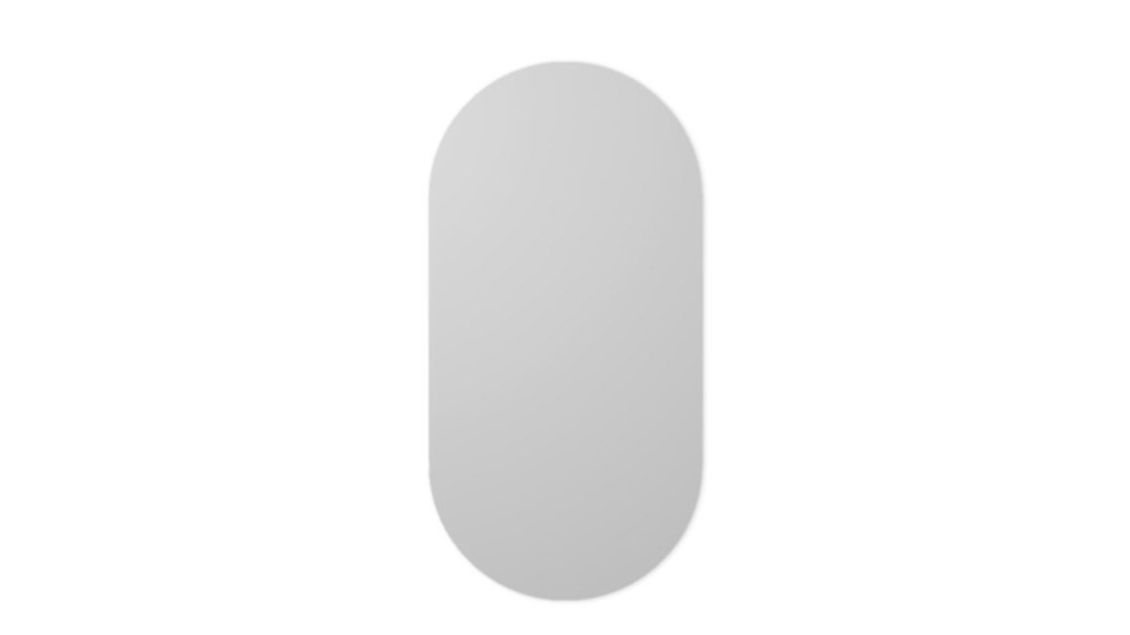 ADP 450mm Pill Oval Mirror - Silver