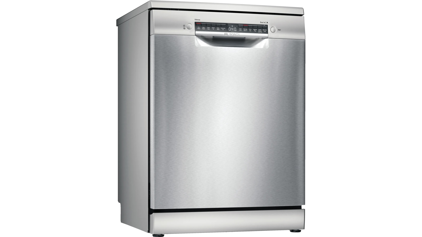 Bosch Series 4 60cm Freestanding Dishwasher with Home Connect Silver Inox Harvey Norman