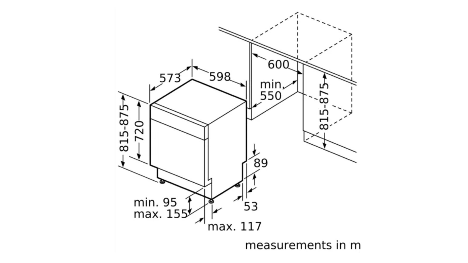 Bosch 60cm Series 4 BuiltUnder Dishwasher Stainless Steel Harvey
