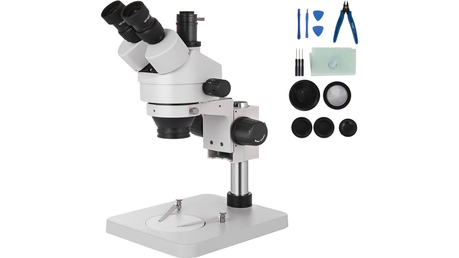 Vevor 3.5X-90X Trinocular Stereo Microscope With Pillar Stand