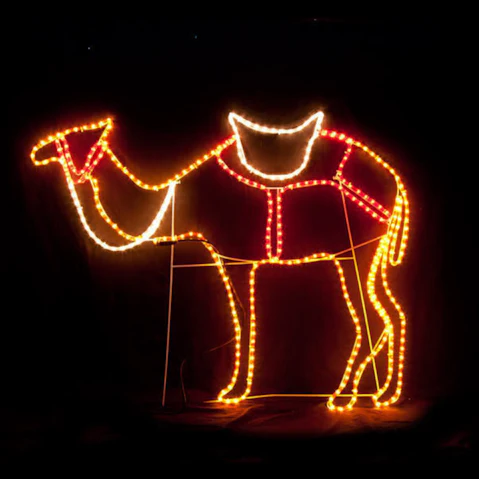 Hisen Wise Men's Camel LED Christmas Motif Rope Light Nativity