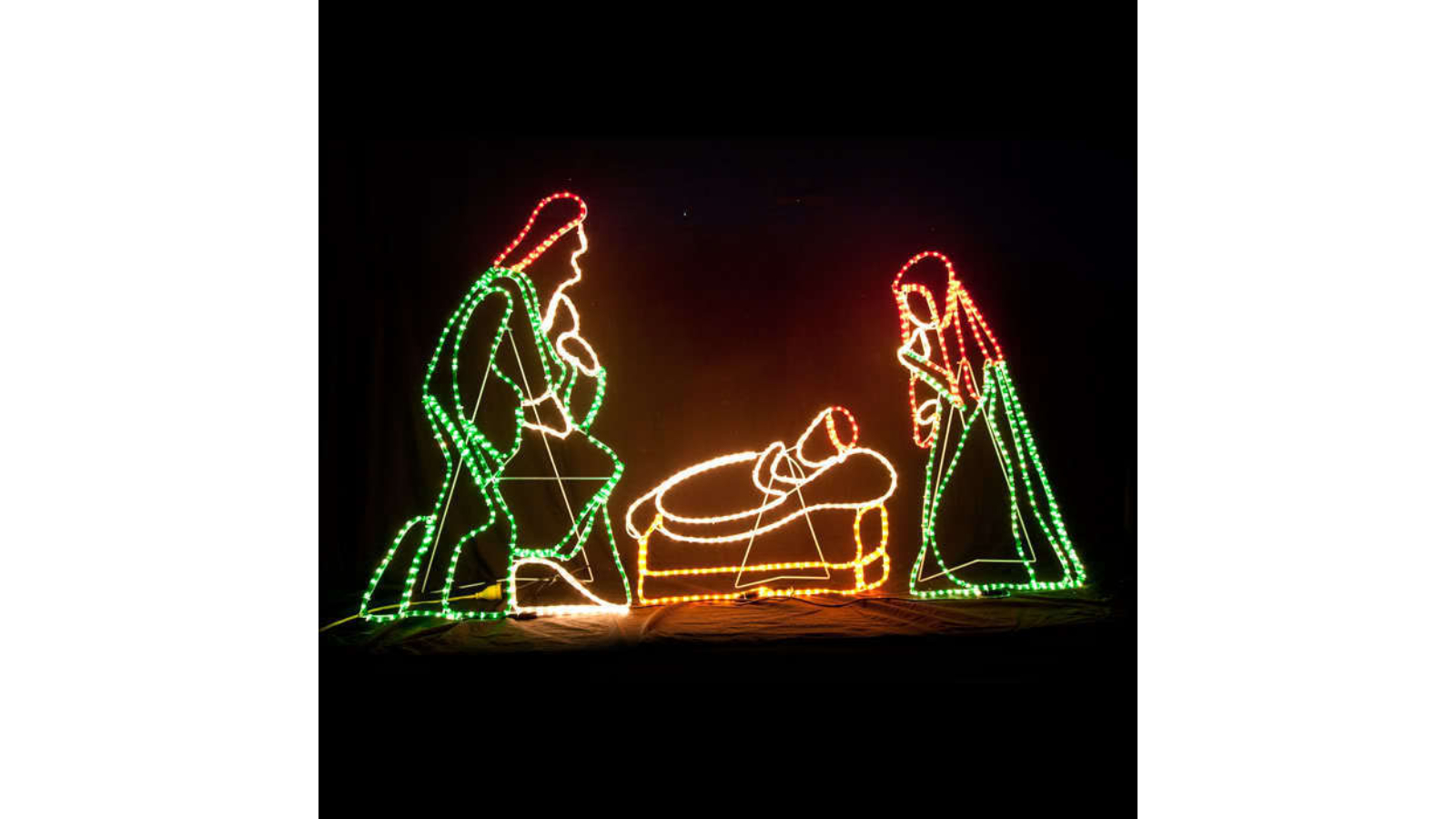 Hisen Nativity and Cribs Motif Christmas Rope LED Light - 225cm