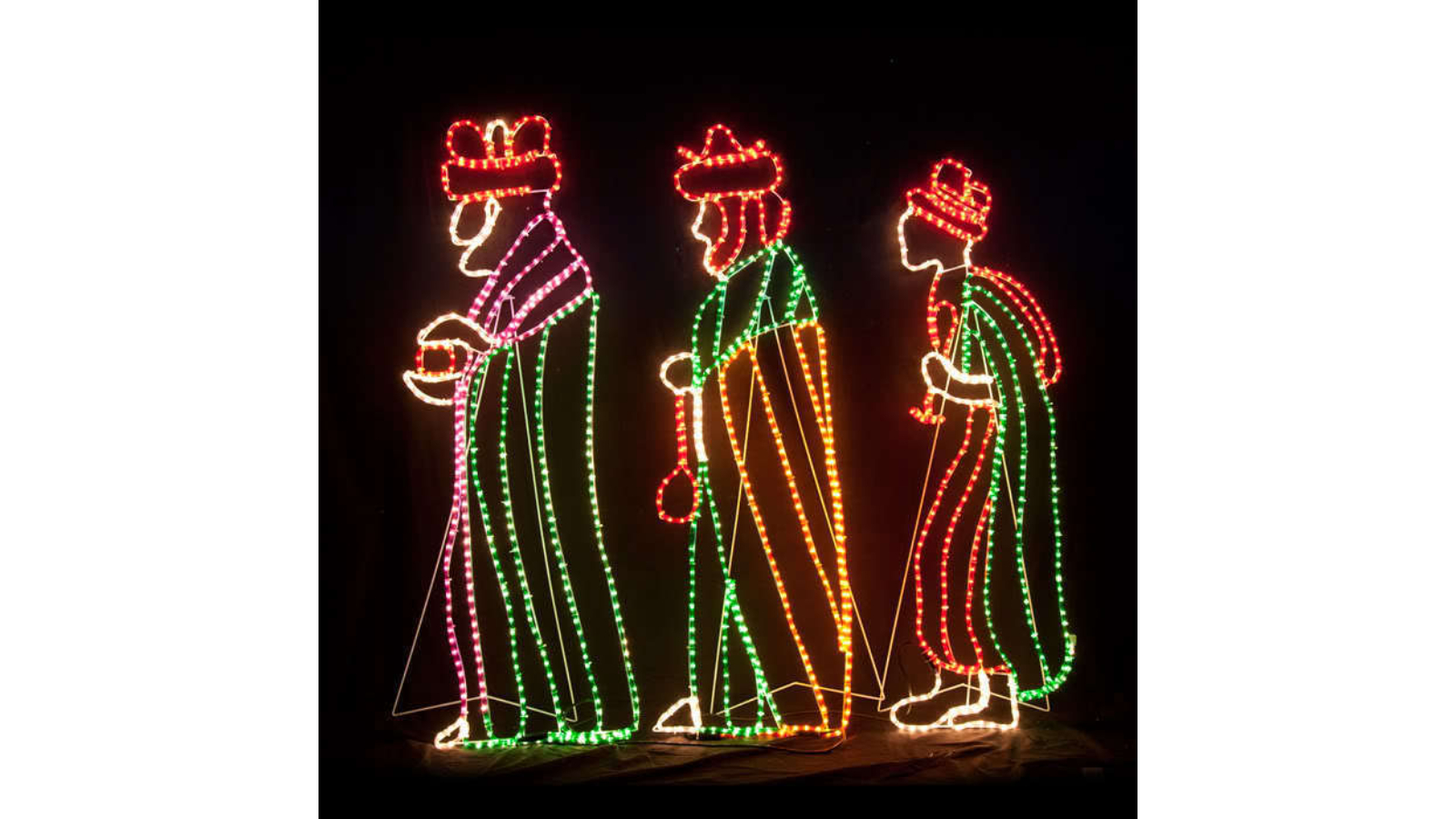 Hisen 3 Wise Men Motif Nativity Classic LED Christmas Light Decoration 