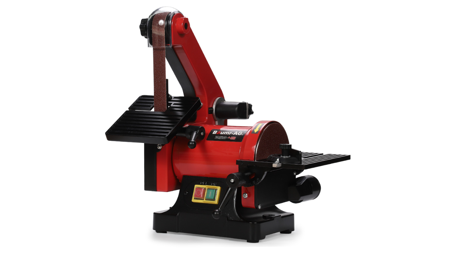 Baumr-AG Brushless Motor Dust Collection Ports Bench Vertical Belt and 12.5cm Sanding Disc Combo