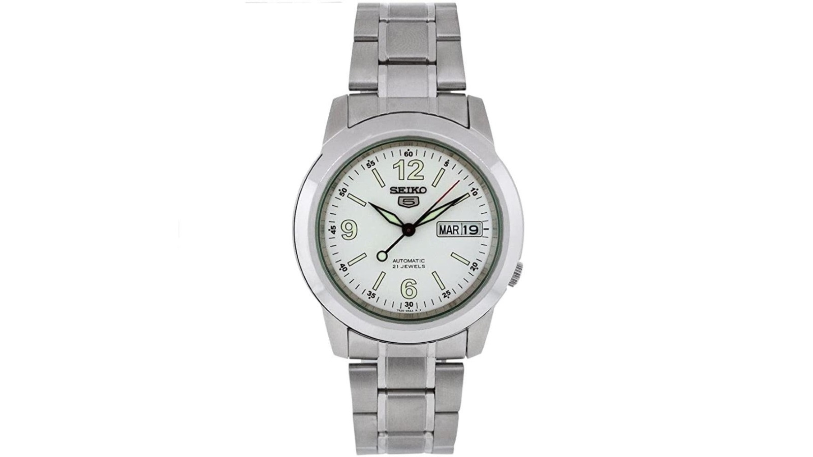 Seiko SNKE57K1 White Dial Stainless Steel Men's Automatic Analog Watch