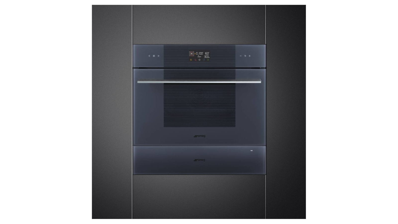 Smeg Linea Compact Speed Oven Neptune Grey Harvey Norman