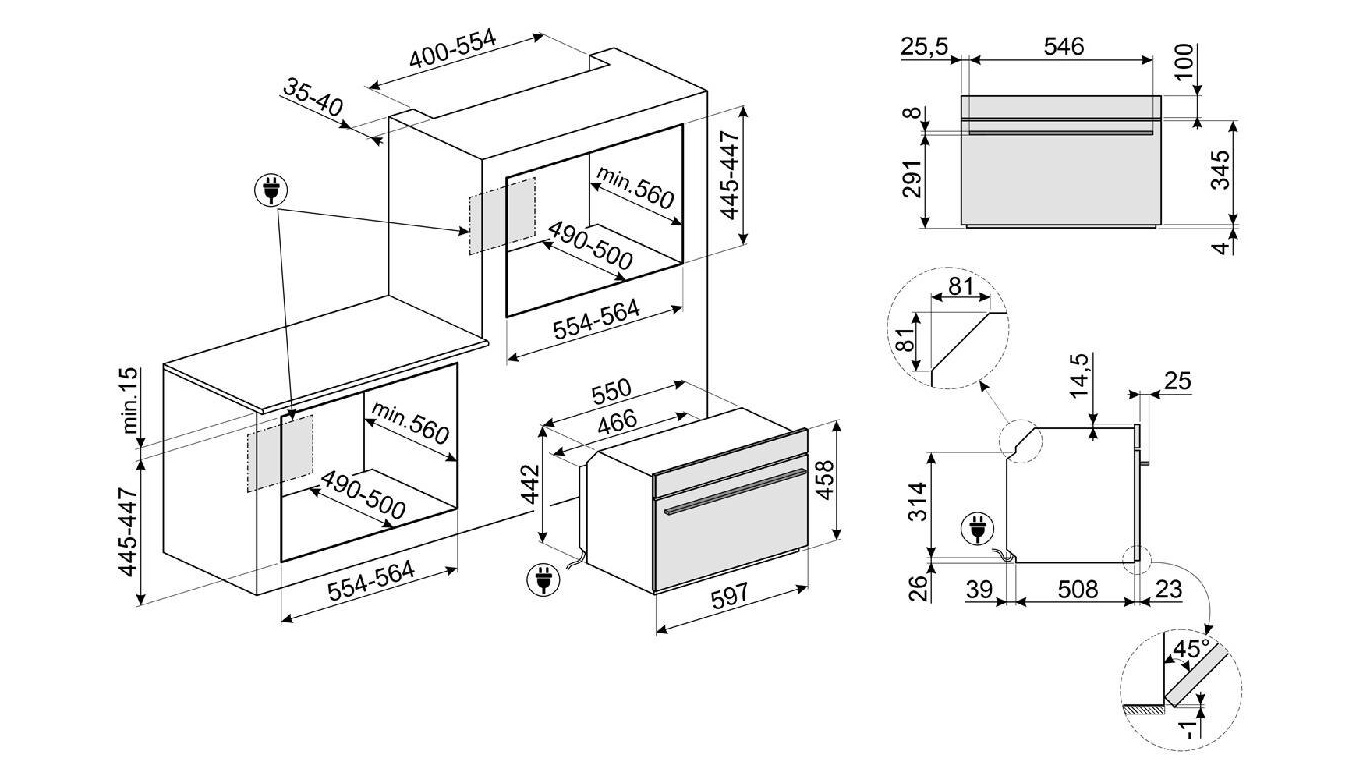 Smeg Linea Compact Speed Oven Neptune Grey Harvey Norman