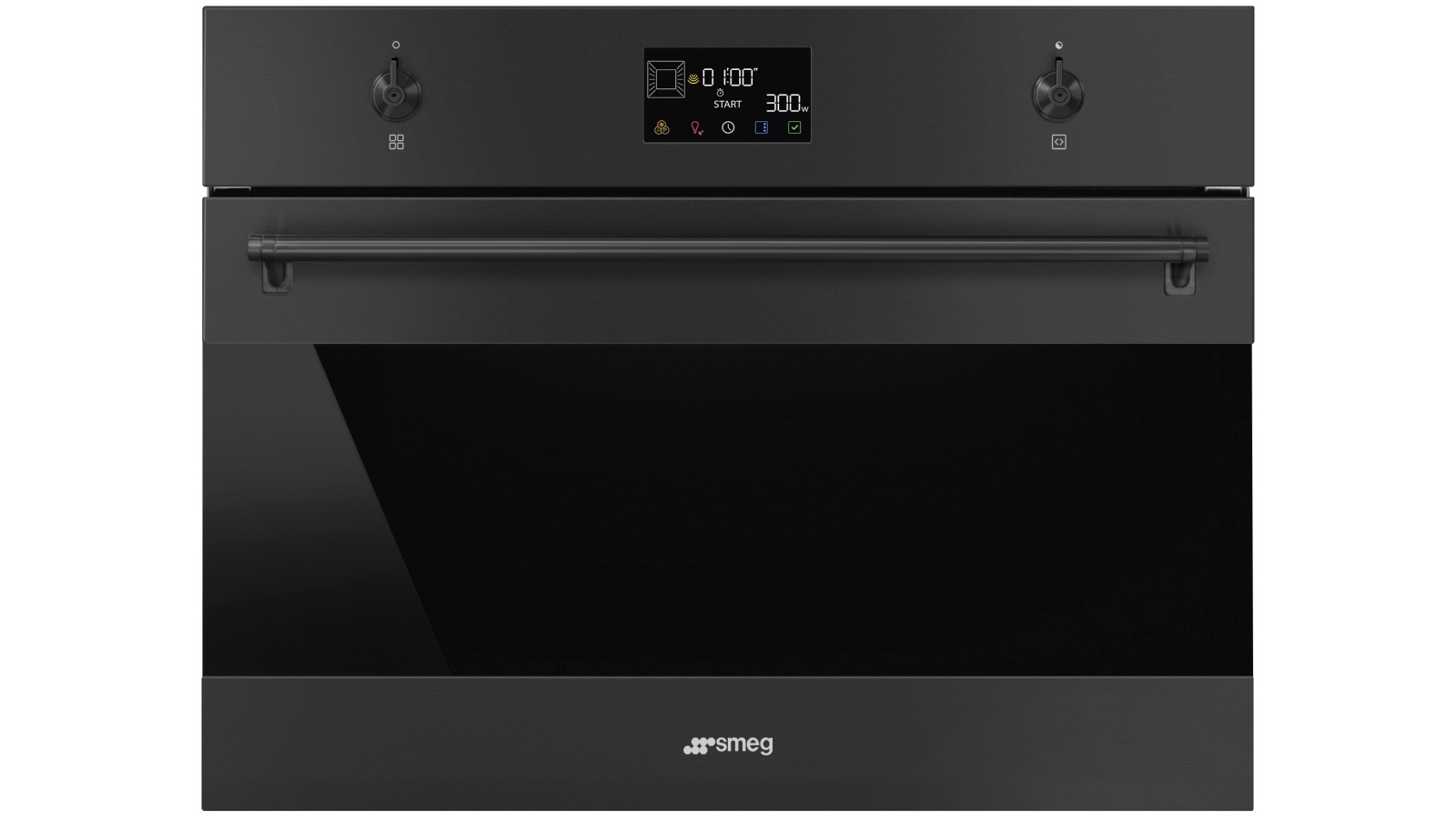 Smeg 600mm Compact Classic Speed Oven Matte Black Harvey Norman