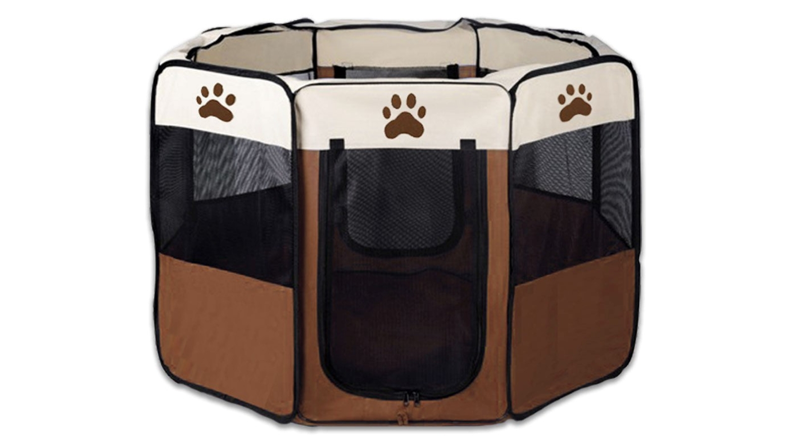 Bargene Extra Large 8-Panel Pet Playpen - Brown