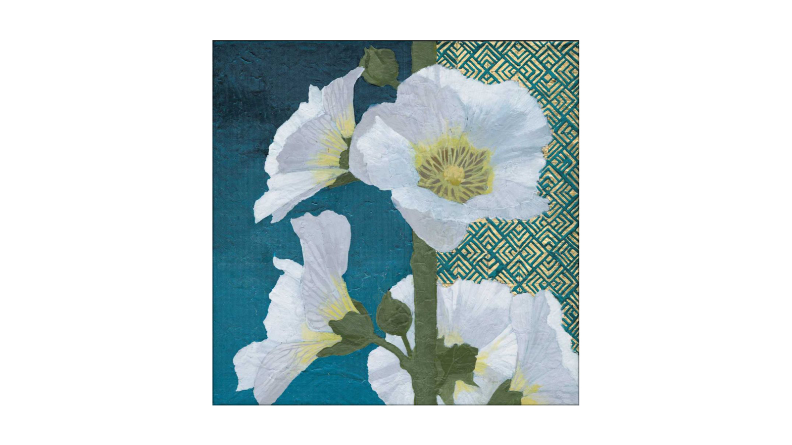 La Grolla Soft Evening II Indigo Unframed Canvas Wall Art