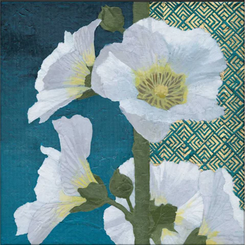 La Grolla Soft Evening II Indigo Unframed Canvas Wall Art