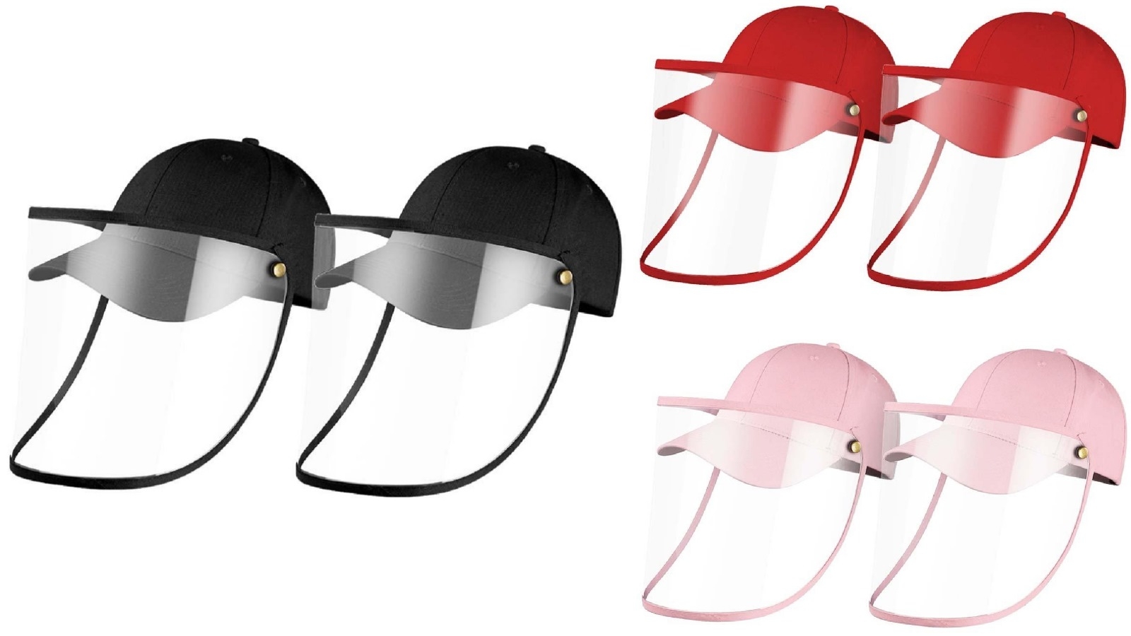 Puredi 2x Outdoor Hat Face Shield Kids