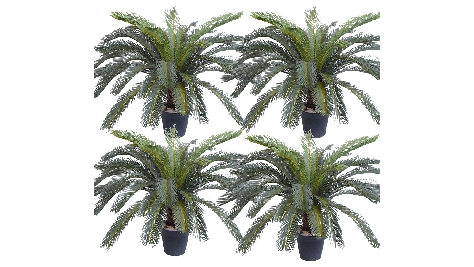SOGA 4x Artificial Sago Palm Plant