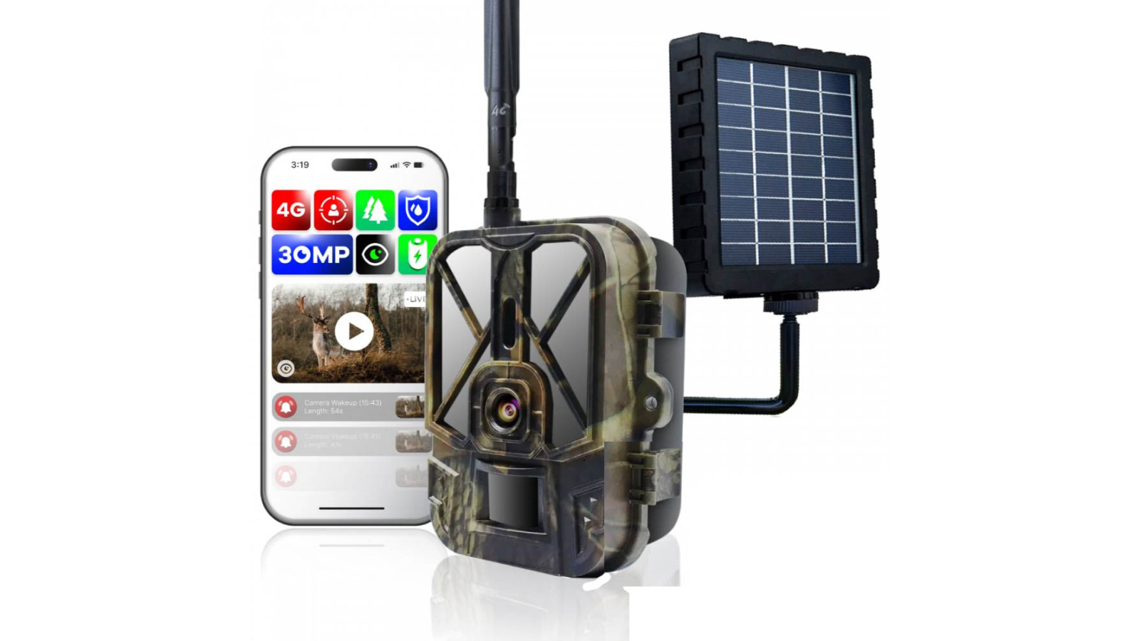 Vimel Wireless 4G Solar Battery Trail Camera with Live View