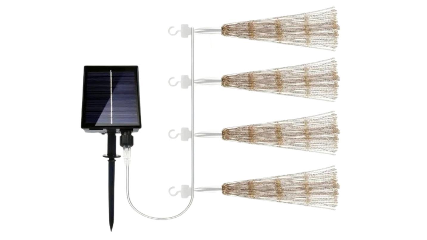NNETM Pack of 4 Hanging Solar Firework Light