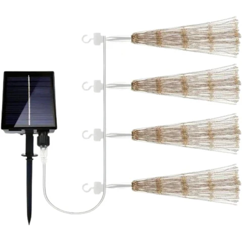NNETM Pack of 4 Hanging Solar Firework Light
