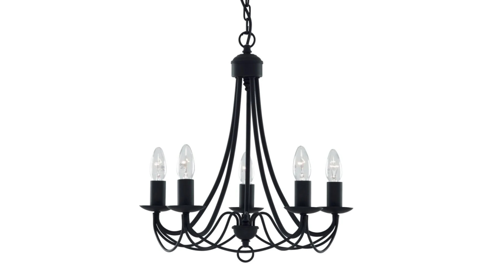 Luminea Solaris Modern Luxury Chandelier Pendant Lamp Light - Black