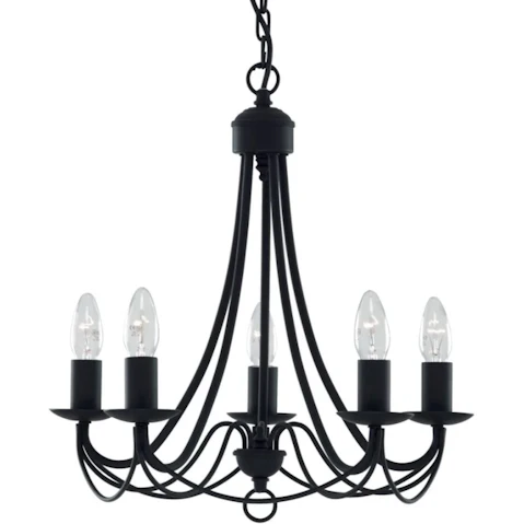 Luminea Solaris Modern Luxury Chandelier Pendant Lamp Light - Black