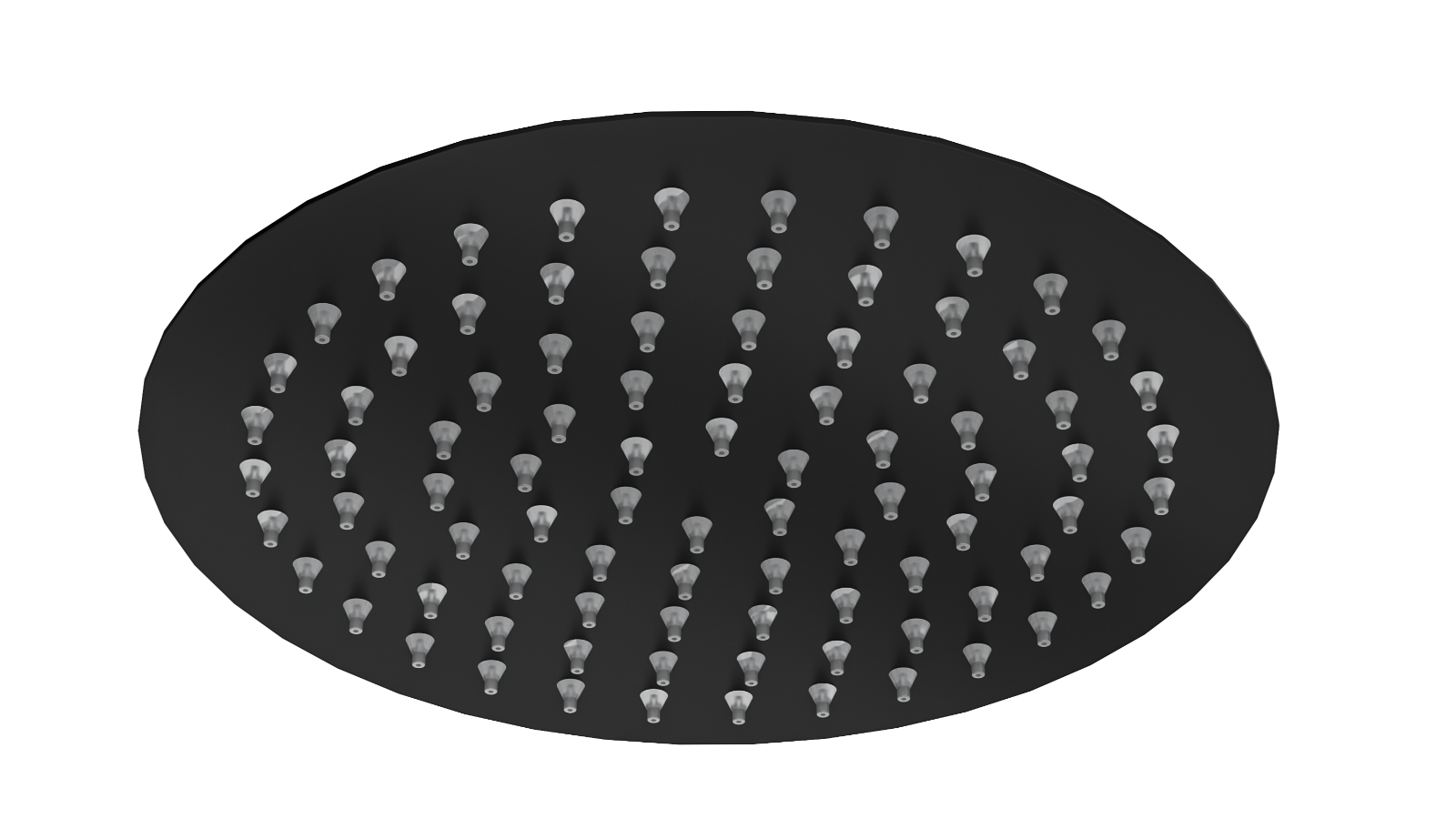 Linsol 200mm Soul Round Shower Head - Matte Black