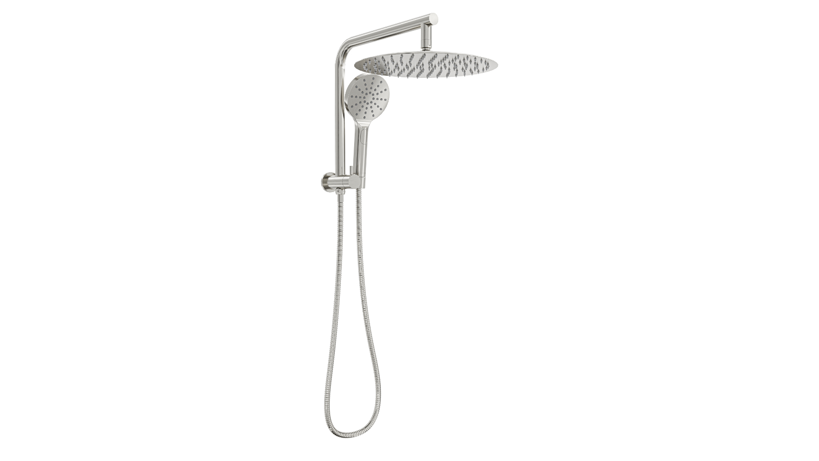 Linsol 300mm Souljet Twin Shower on Short Rail - Brushed Nickel
