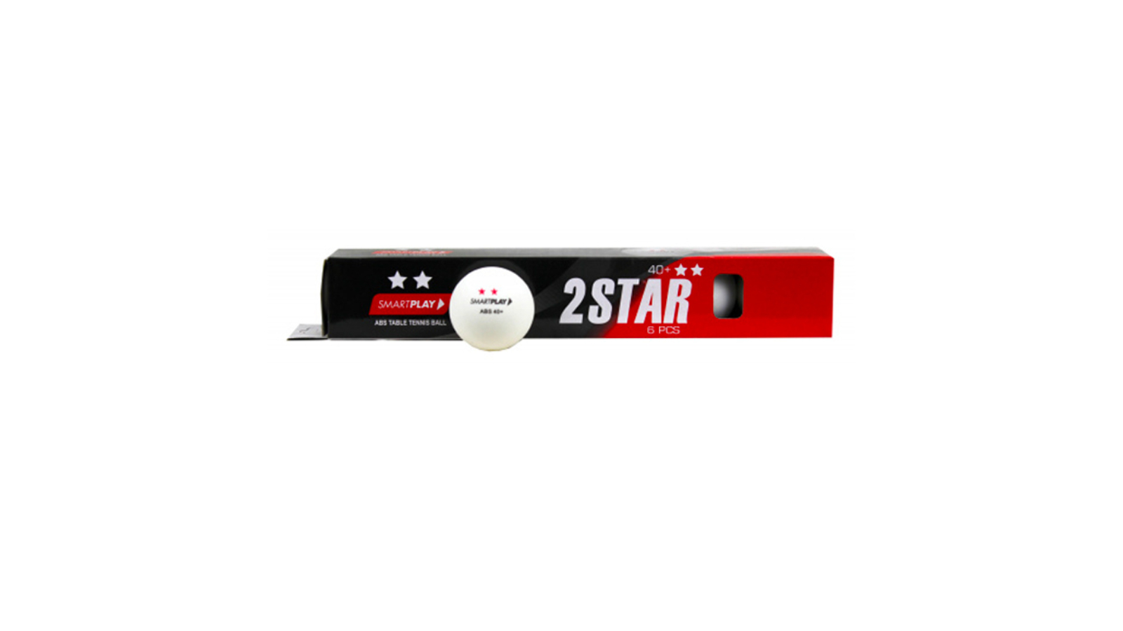 Smartplay 6 Piece 2-Star Table Tennis ABS Balls Game Sports Training Ball - White