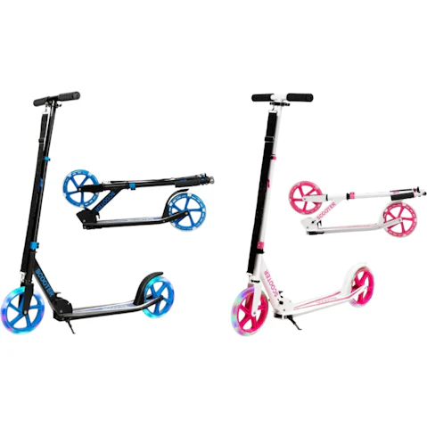 Costway LED Adjustable Wheel Folding Pro Stunt Scooter with Rear Break