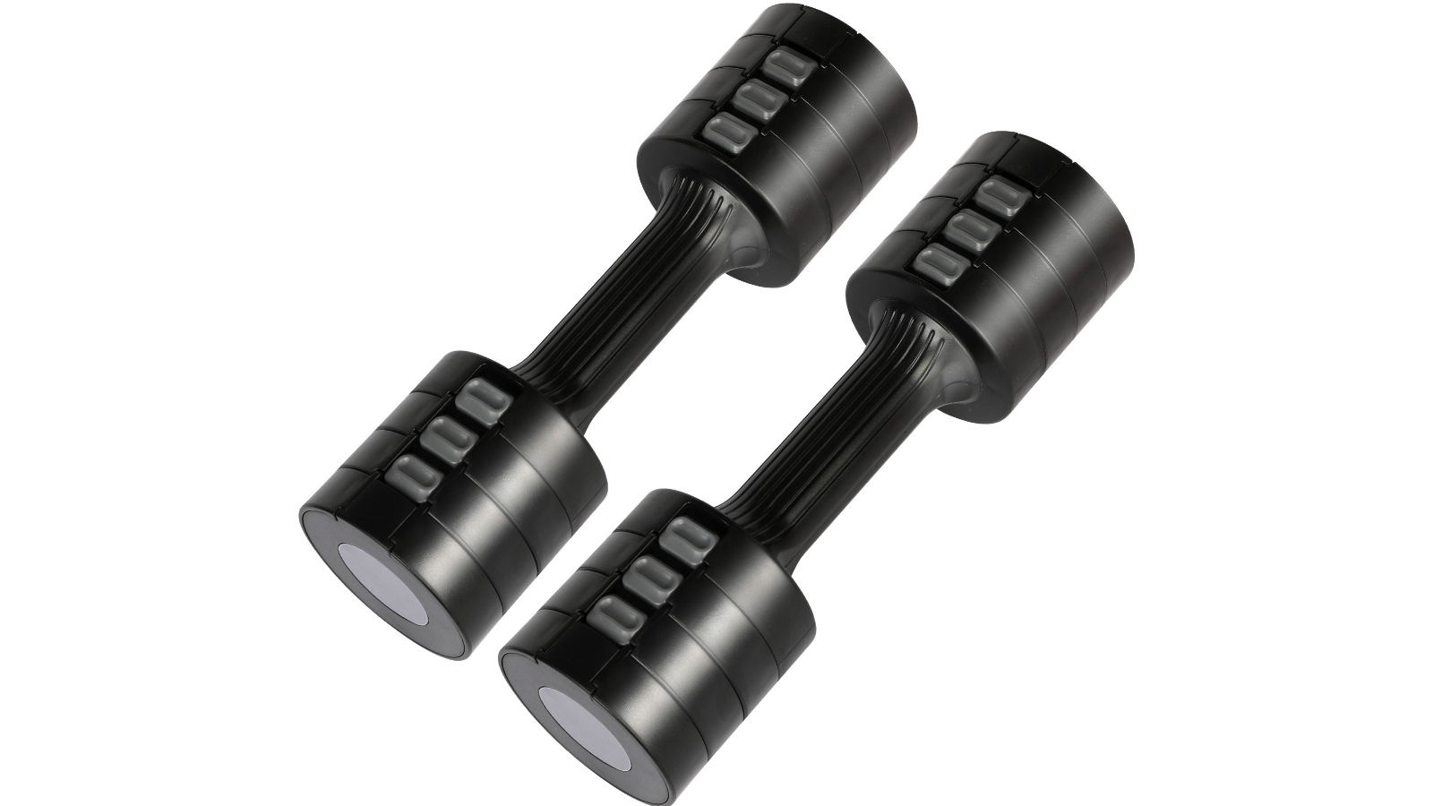 Centra Adjustable 1 to 2.5kg Dumbbell Pair with Metal Weight - Black