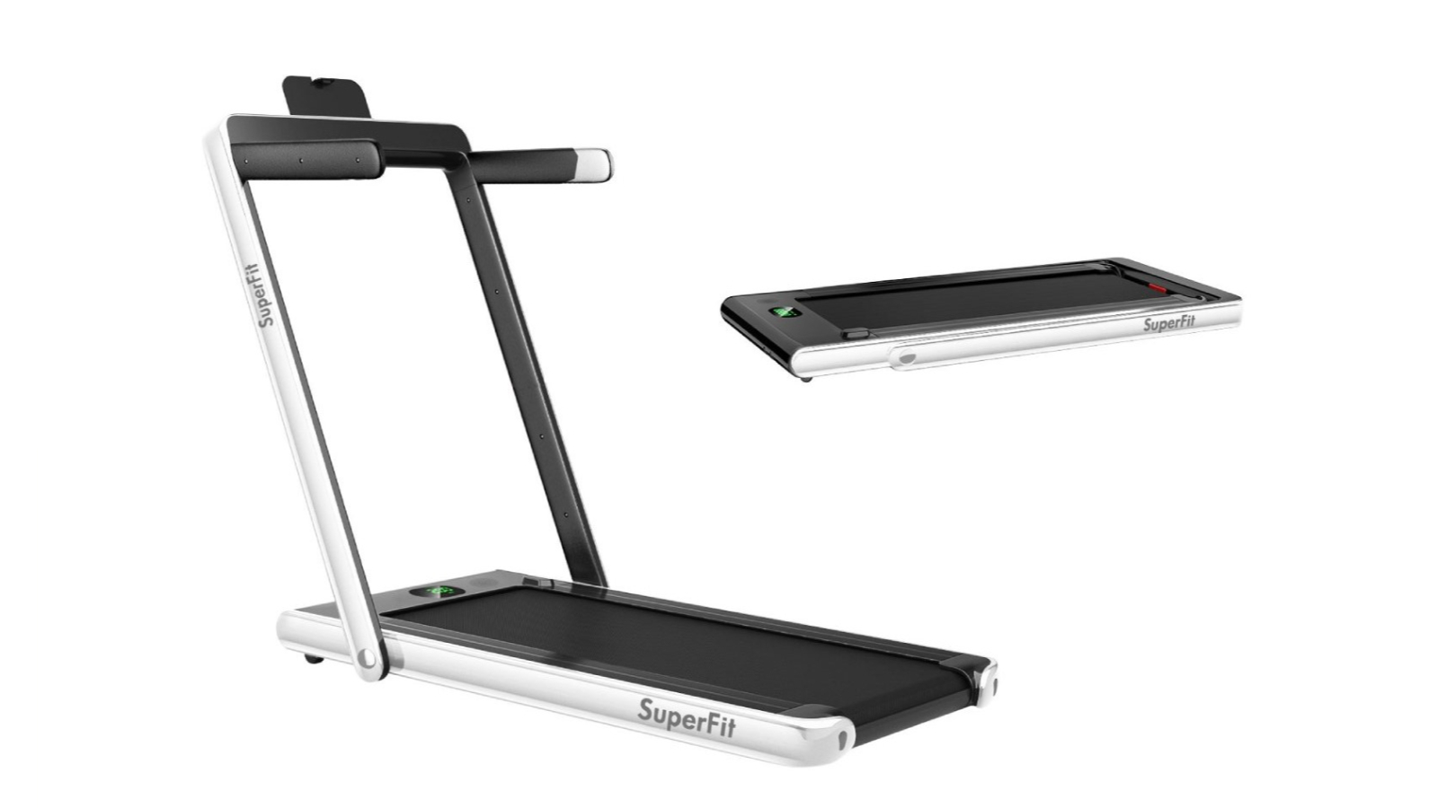 Costway 2-in-1 12kmh Electric Desk Treadmill Machine Home Gym - White