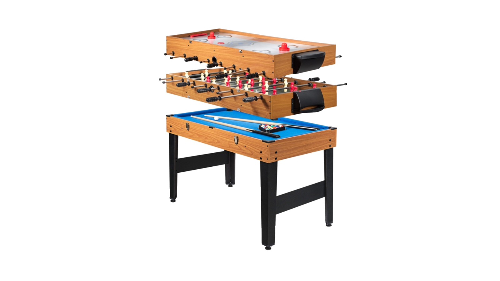 Costway 3-in-1 Game Table with Air Hockey, Billiards and Foosball