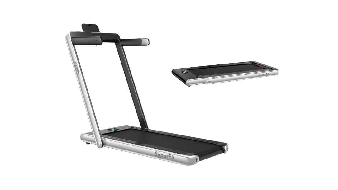 Costway 2-in-1 Electric Desk Treadmill 12km/h APP Folding 120kg