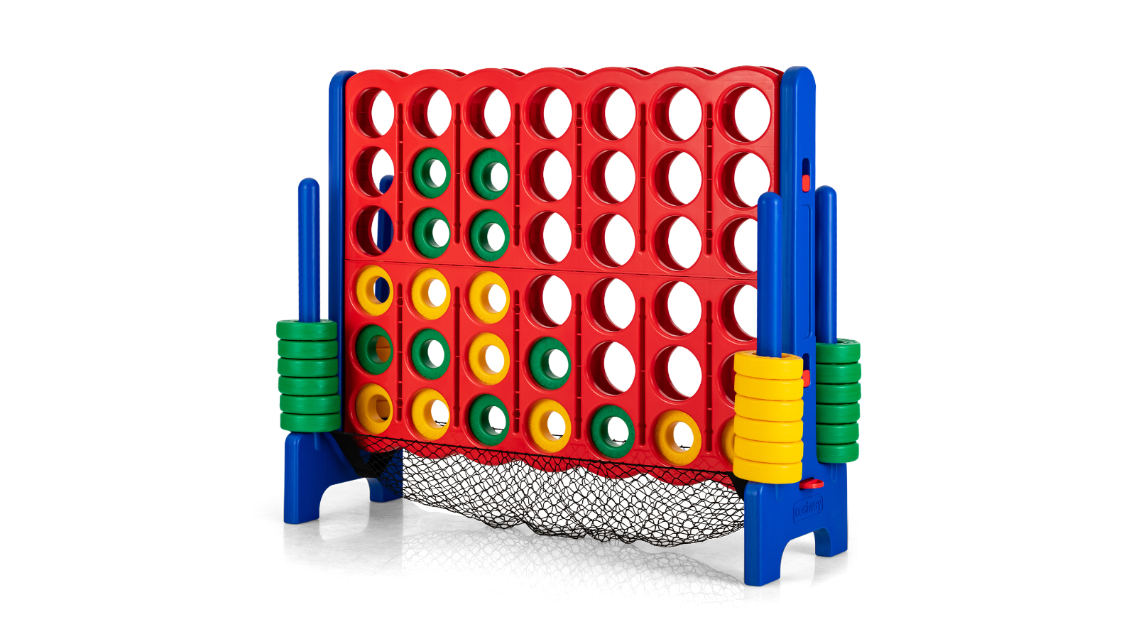 Costway Giant 4-in-A Row Game Set with Quick Release Lever Puzzle