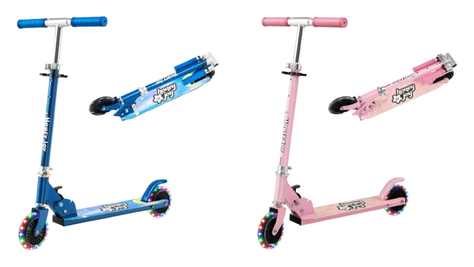 Costway Adjustable Height Kick Scooter with Rear Brake