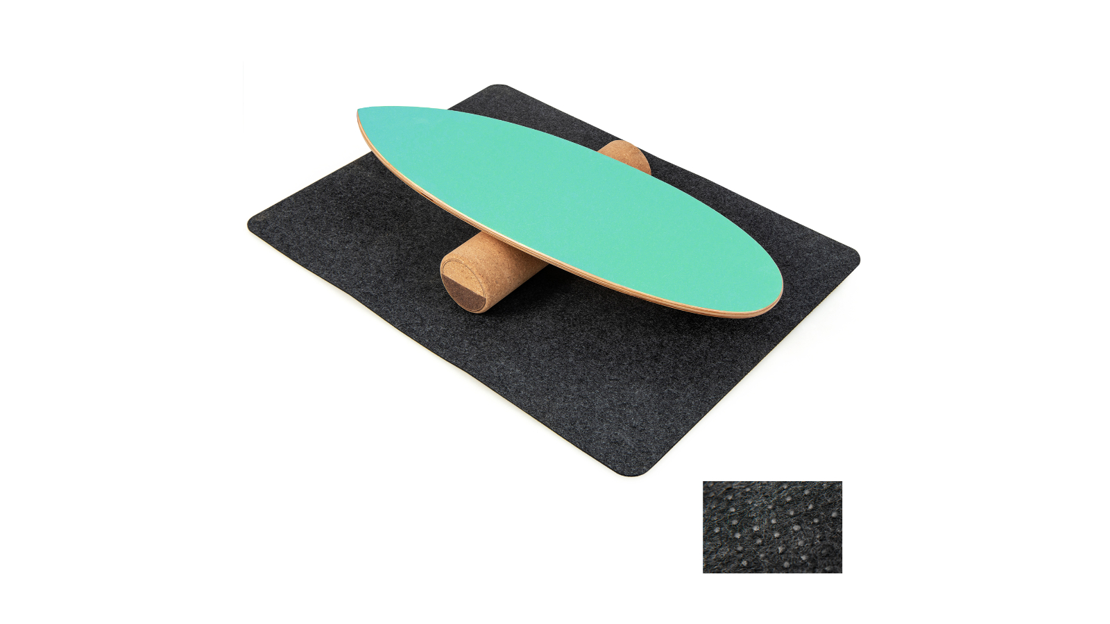 Costway Wood Balance Board Trainer Set with Cork Roller and Felt Mat