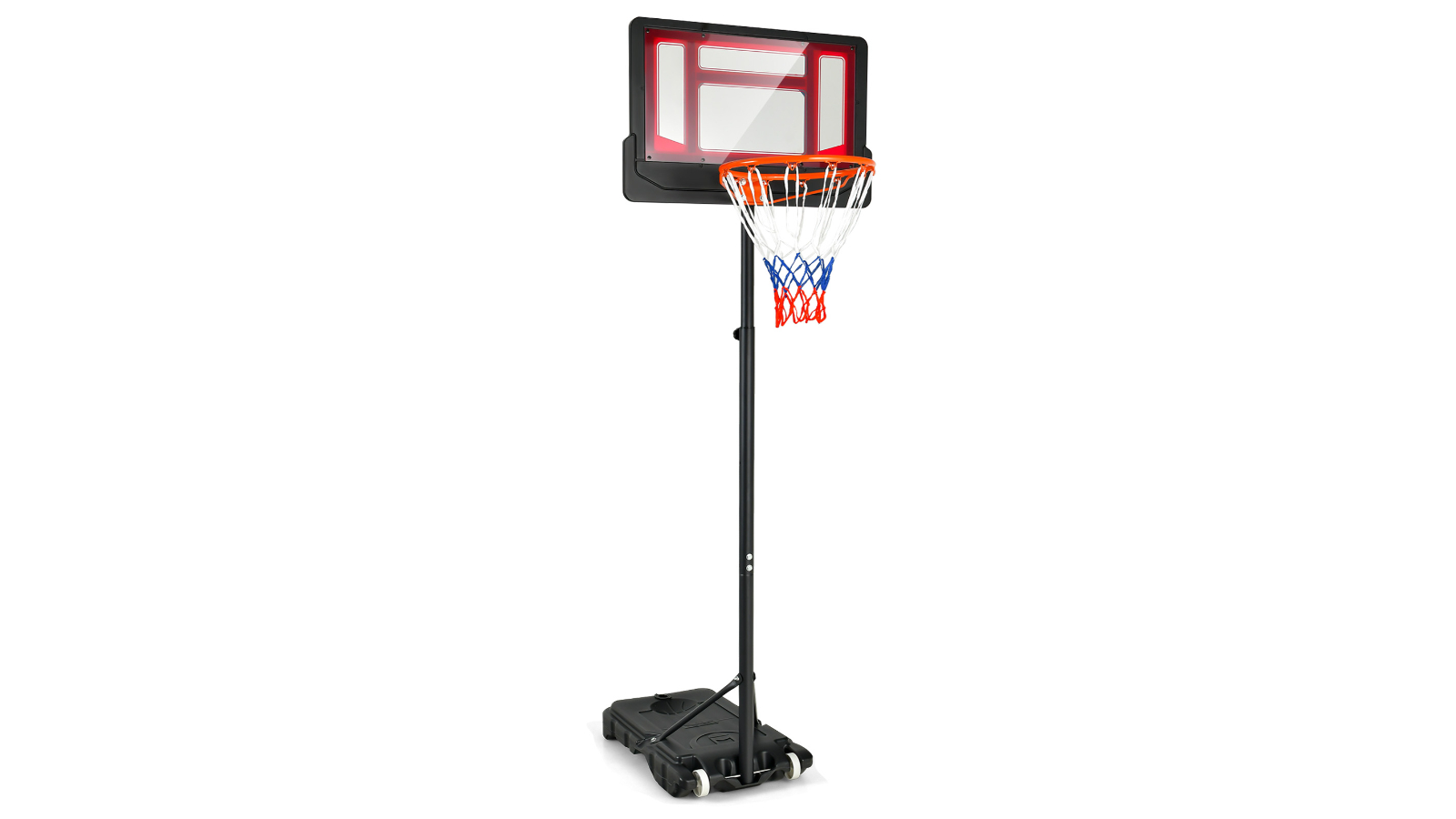 Costway Teenager Adjustable Basketball System Ring Stand with Wheel