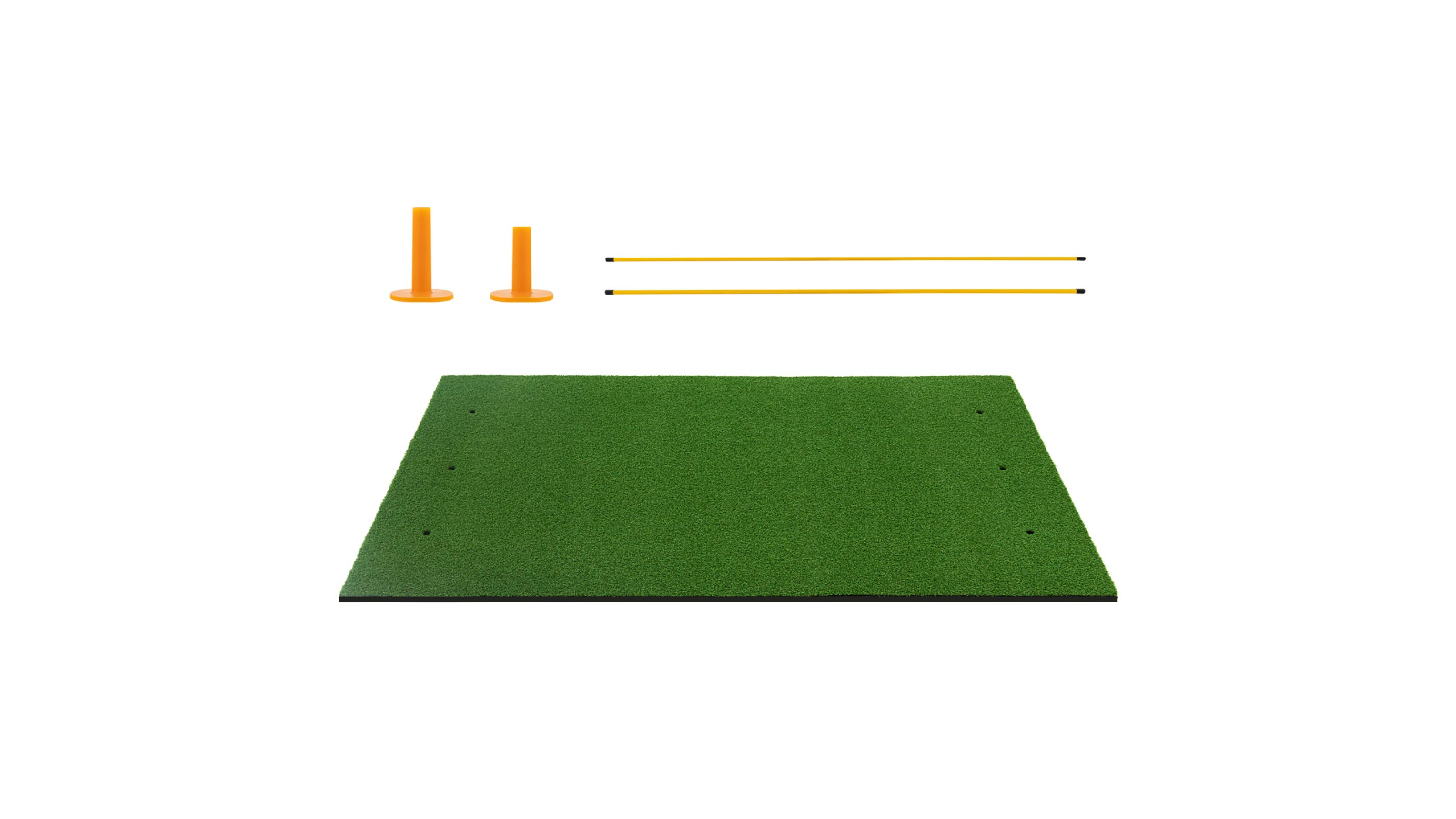 Costway 3-in-1 Golf Alignment Sticks Training Grass Pad