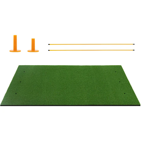 Costway Artificial Golf Practice Mat Lawn Grass Pad Training Aid - Green