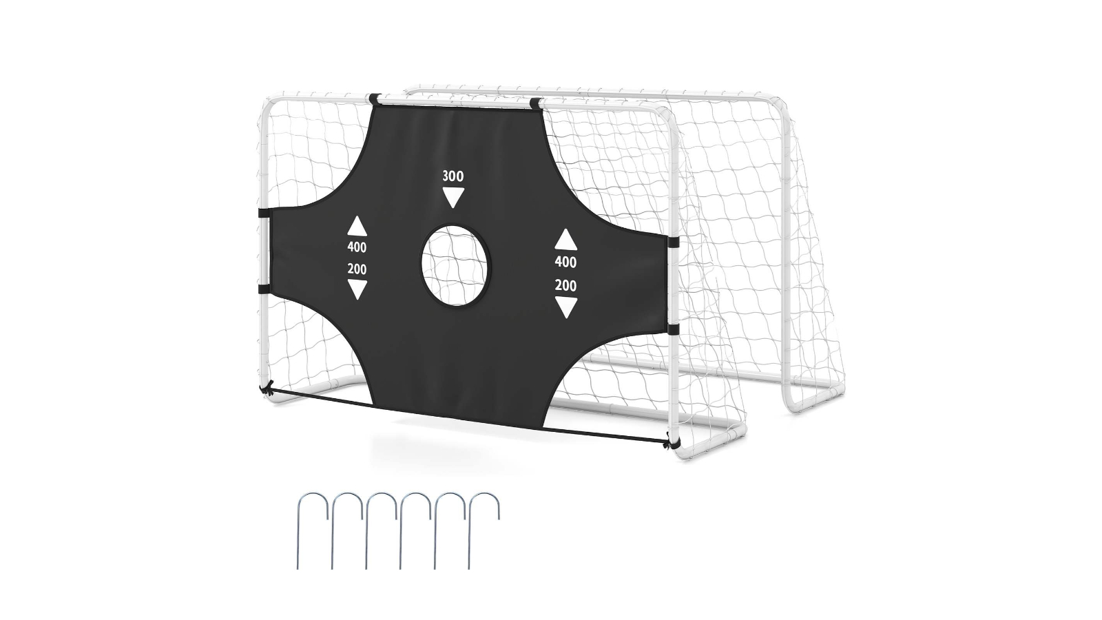 Costway 2-in-1 Soccer Goal Football Net Set - 183 x 122cm