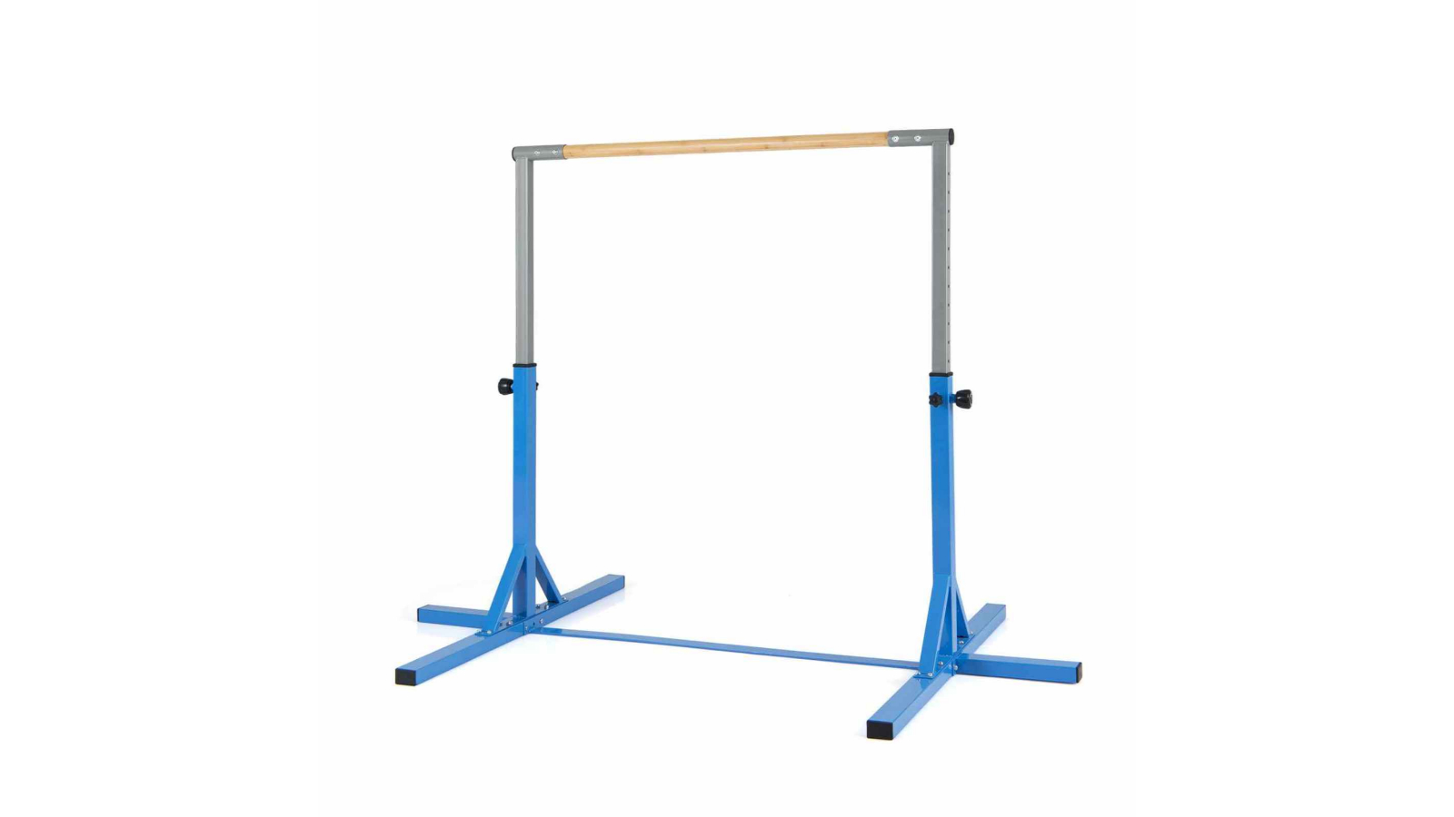Costway Gymnastics Bar Junior Training Bar Horizontal Kip Bar Sports Adjustable Height Home Gym Equipment - Blue