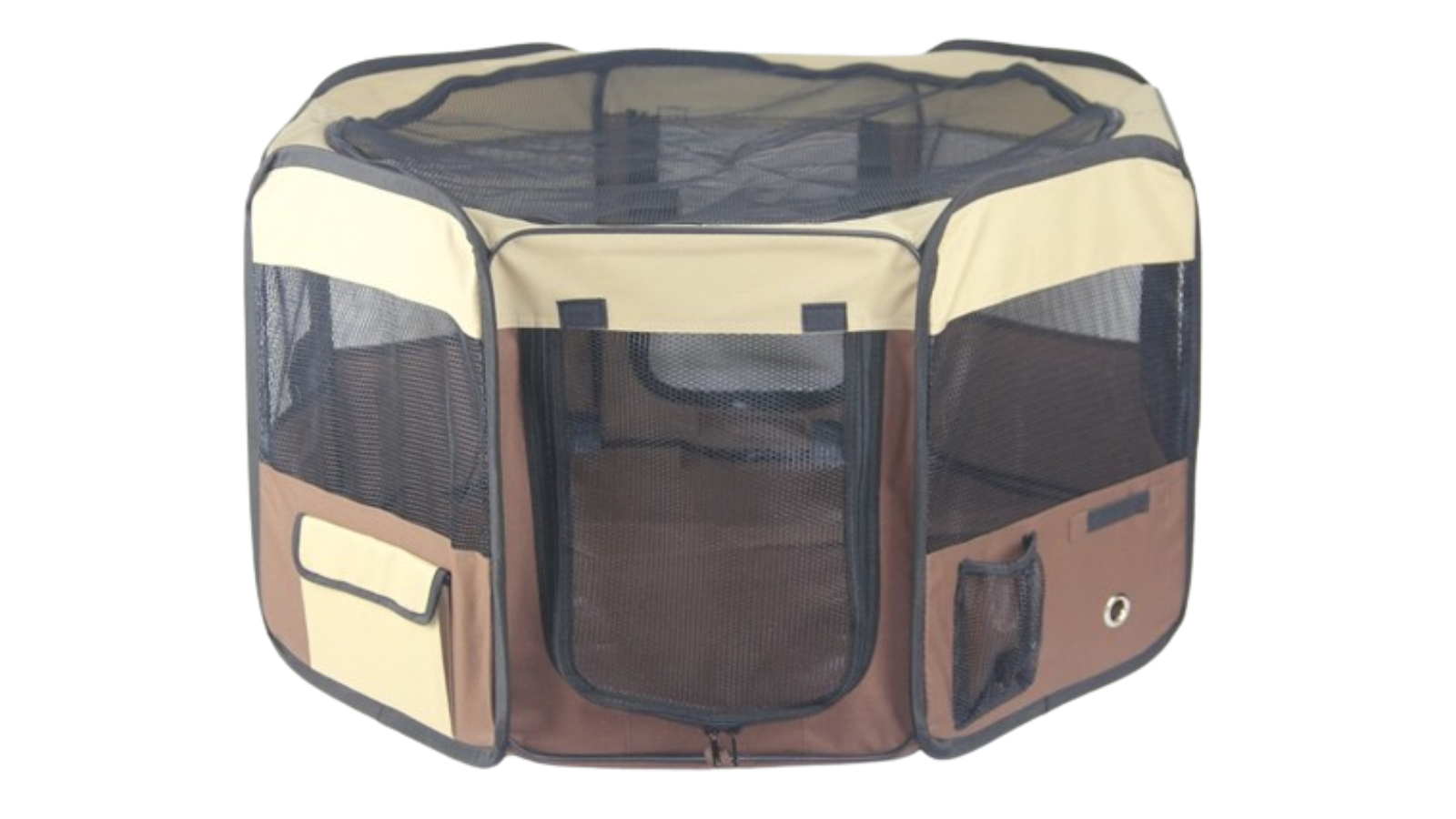 YES4PETS Medium Dog Cat Rabbit Soft Playpen - Brown